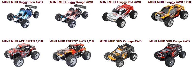 Voitures Mini MHD Stinger BL Monster Buggy Truggy 4WD 1/16