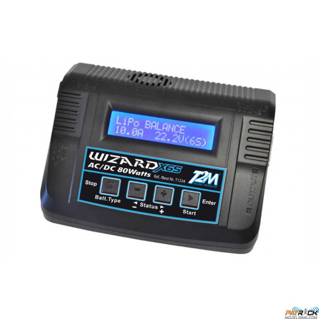 Chargeur T2M Wizard X6S 80W LiPo/NiMh 12v/220v