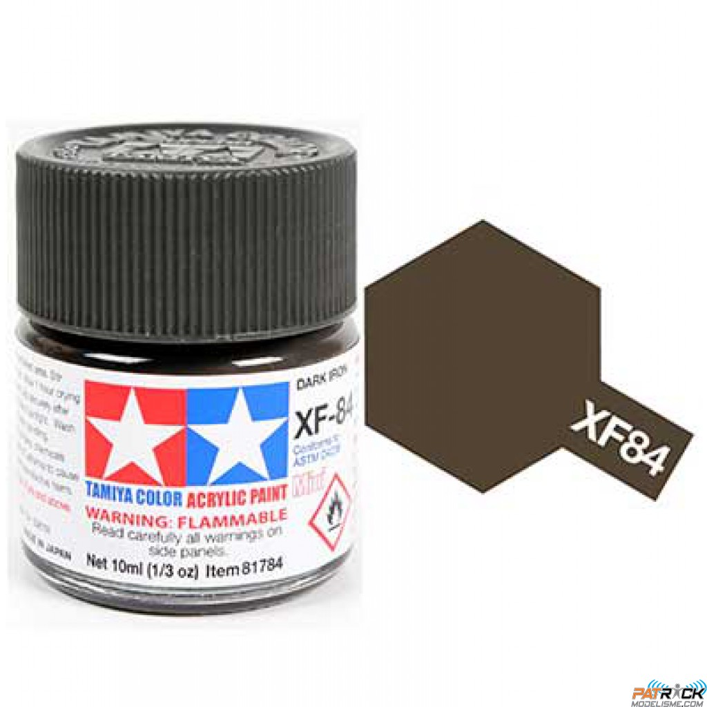 Pot de peinture acrylique Tamiya XF84 Fer Foncé mat 10ml Pots Tamiya
