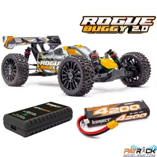 Hobbytech Rogue Buggy 2.0 1/8ème Brushless Orange-PACK RTR