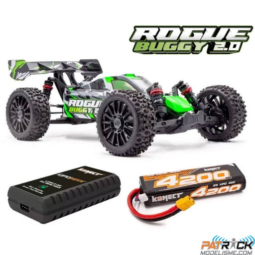 Hobbytech Rogue Buggy 2.0 1/8ème Brushless Vert-PACK RTR