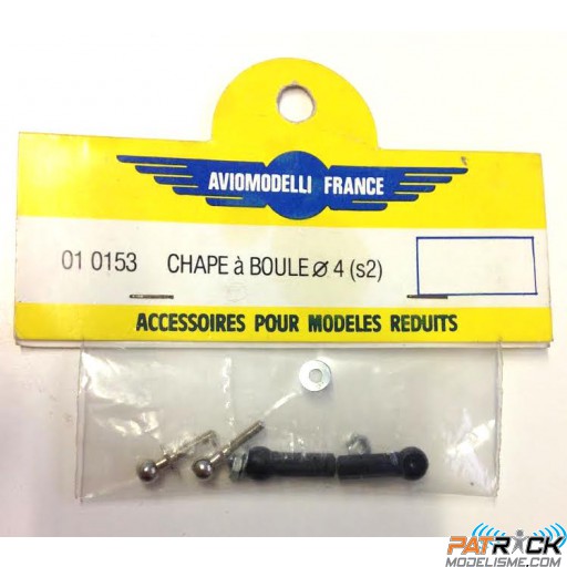 CHAPE A BOULE DIA 4MM 2PIECES