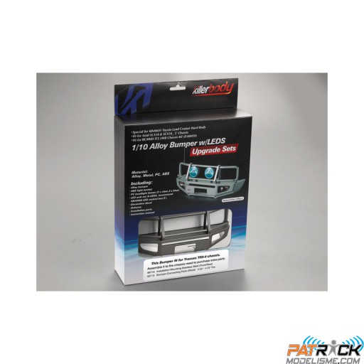 Pare-chocs aluminium gris avec LEDS - Traxxas TRX-4