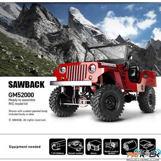Gmade Crawler GS01 SAWBACK 4WD SCALE 1/10 KIT à monter