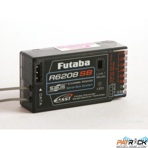 Récepteur Futaba R6208SB Fasst 2.4GHZ 8V