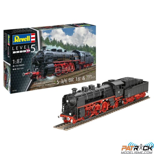 1/87e Revell Locomotive pour trains rapides S3/6 BR18 avec tender