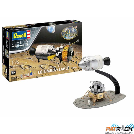 1/96e Revell Apollo 11 Columbia & Eagle + accessoires