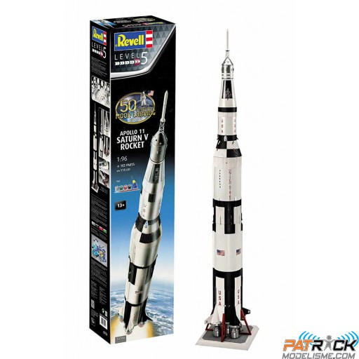 1/96e Revell Apollo 11 Saturn V Fusée + accessoires
