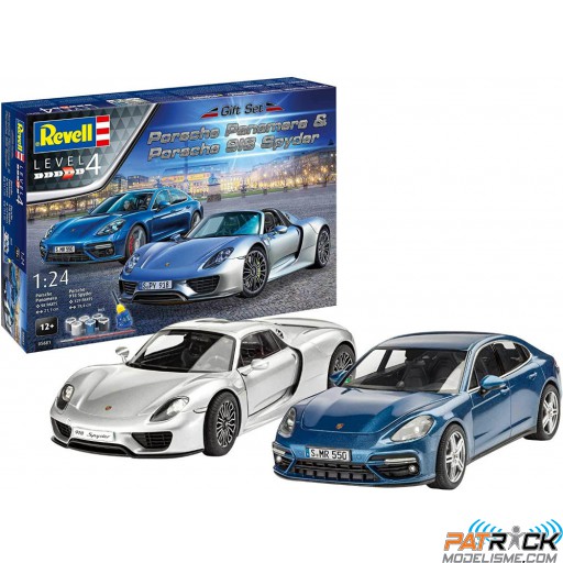 1/24e Revell Model set Porsche 918 Spyder & Panamera