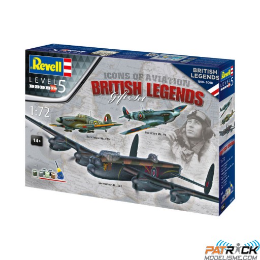 1/72e Revell Model set 100 Years RAF: British Legends