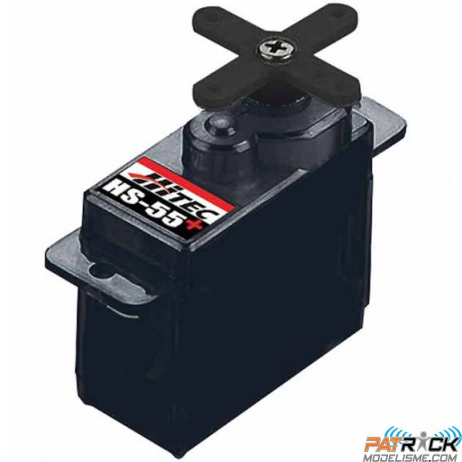 Servo Hitec HS-55+ (8g, 1.3kg.cm, 0.14s/60°) nylon