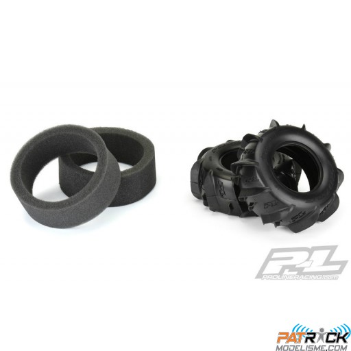 Pneus Proline Dumont Paddle SC 2.2"/3.0" AV/AR sable/neige 1/10