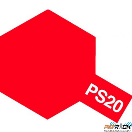 Bombe Lexan Tamiya PS-20 rouge fluo