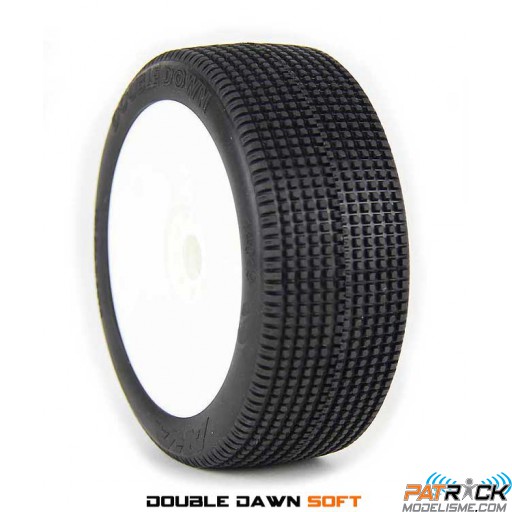 AKA Roues jantes EVO blanche 1/8 BUGGY DOUBLEDOWN SOFT LONG LIFE (2)