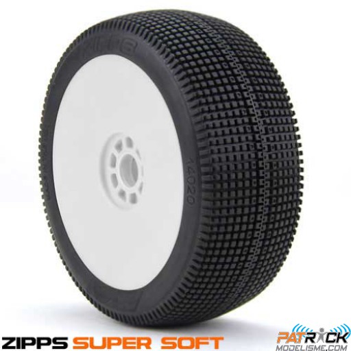 AKA Roues jantes EVO blanche 1/8 BUGGY ZIPPS SUPERSOFT LONG LIFE (2)