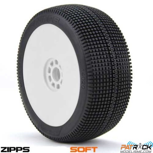AKA Roues jantes EVO blanche 1/8 BUGGY ZIPPS SOFT LONG LIFE (2)