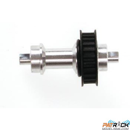 Front axle alu. + 24t pulley SERPENT 801240