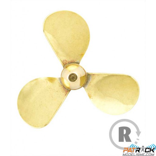 Hélice tripale laiton Raboesch diamètre 30/M4/R/3BL