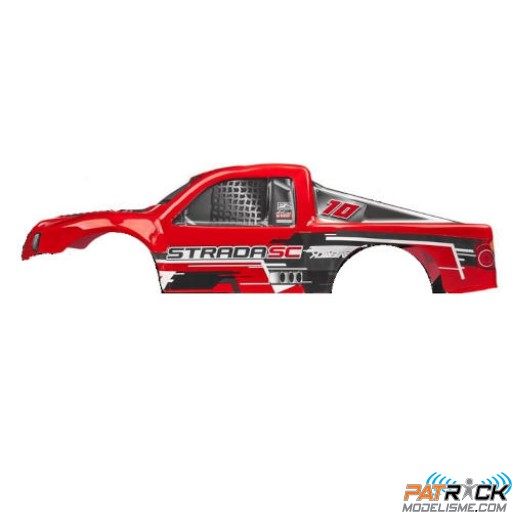 Carrosserie peinte rouge 1/10E - STRADA SC