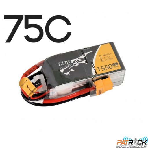 Accu LiPo Tattu 1550mAh 3S 11,1V 75C XT60