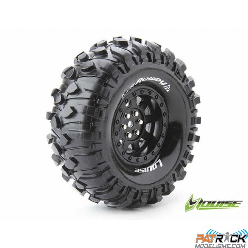 Roues Louise RC CR-ROWDY Noir 1.9" super soft (x2) Crawler 1/10