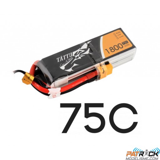 Accu LiPo Tattu 1800mAh 4S 14,8V 75C XT60