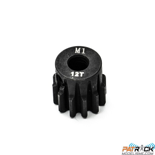 Pignon moteur Acier 12 dents Module 1 - axe 5mm
