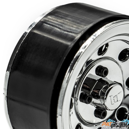 1/10 Jantes seules 1.9 Beadlock Chromées pour Crawler (1 paire)