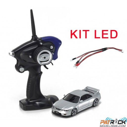 Kyosho Mini-Z Sports AWD Drift MA020S Nissan Skyline GTR R33 V-SPEC (KT19) Silver LED
