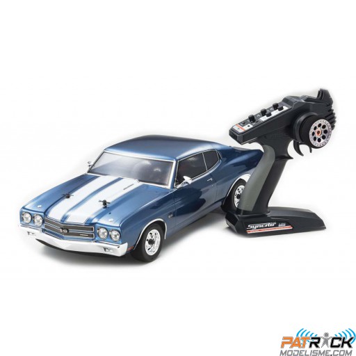Kyosho FAZER VEi CHEVY CHEVELLE SS 454 LS6 1970 BLEU (KT231P/BATT-CHARG) 1/10e