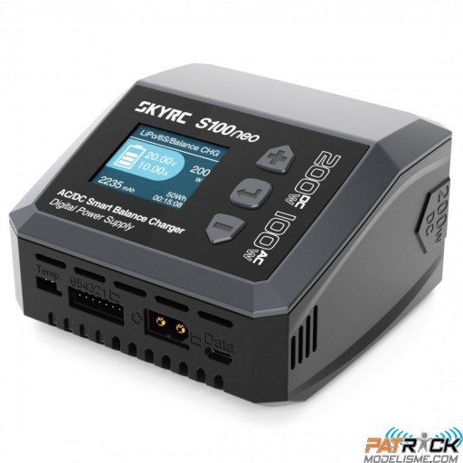 Chargeur SkyRC S100neo Smart 1 à 6s 100w/200w AC/DC