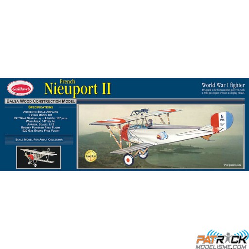 1/12e Guillow's Nieuport II Kit 610mm SUR-COMMANDE