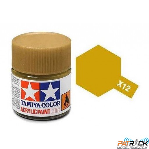 Pot de peinture acrylique Tamiya X-12 Or Métallisé 10ml