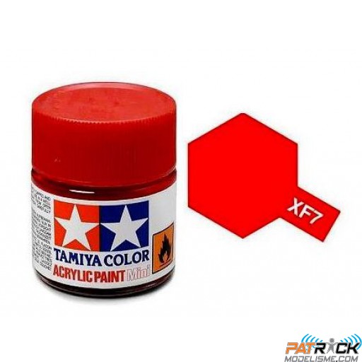 Pot de peinture acrylique Tamiya XF-7 Rouge Mat 10ml
