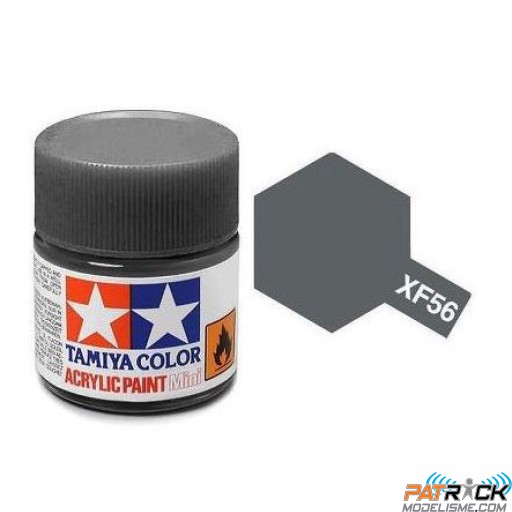 Pot de peinture acrylique Tamiya XF-56 Gris Métal mat 10ml