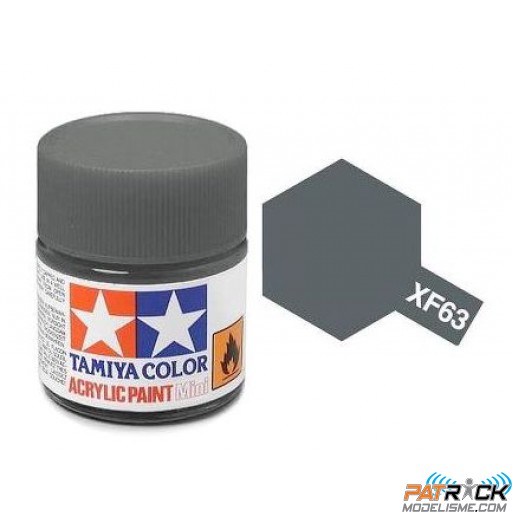 Pot de peinture acrylique Tamiya XF-63 Gris Panzer mat 10ml