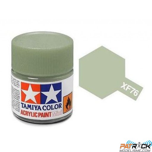 Peinture acrylique Gris vert mat, Pot 10 ml - Tamiya 81776 - XF76 - Peinture  pour maquette - Creavea