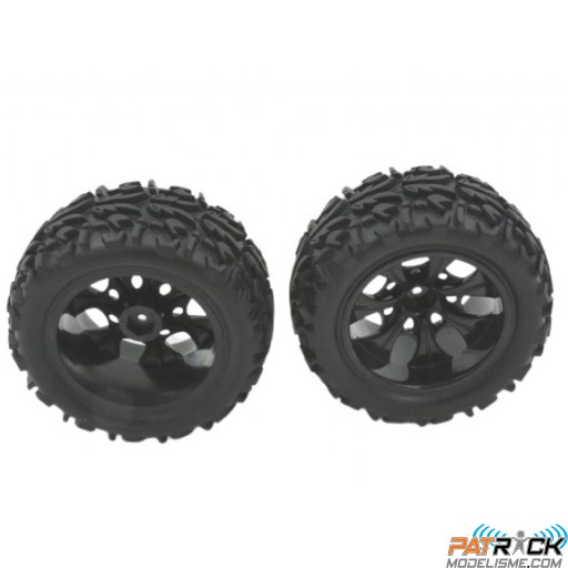 Roues noires montées collées BLACKBULL Monster