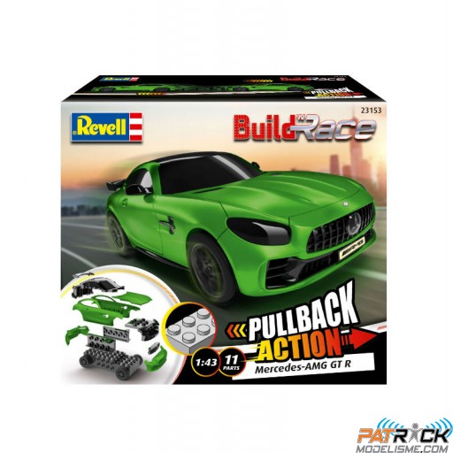 1/43e Revell Build 'n Race Mercedes AMG GT R verte (a clipser)