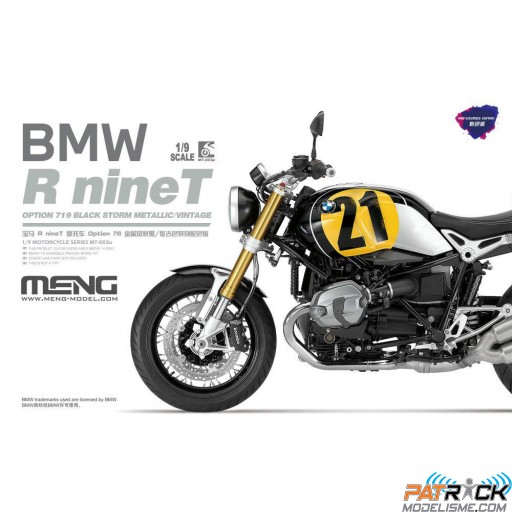 1/9e Meng Model BMW R nineT Option 719 Black Storm Metallic SUR-COMMANDE