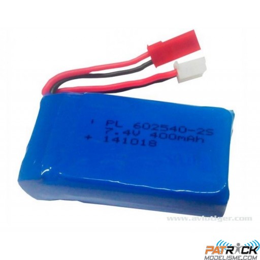 Batterie LIPO 2S 7.4V 400mAh bec VISION