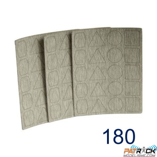 3 feuilles abrasives grain 180 pour Proxxon PS 13/12