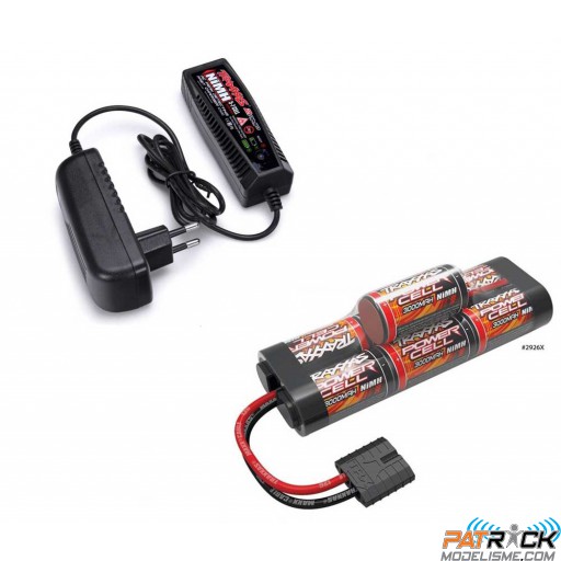 Combo TRAXXAS Chargeur 2969G + 1 x NI-MH 8,4V 3000 MAH 2926X
