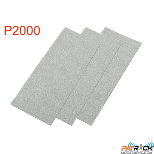 Tamiya Papier abrasif Grain 2000 x3