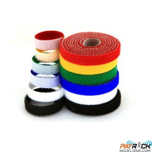Velcro mâle/femelle 15x1000mm Rouge