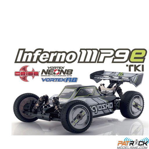 KYOSHO INFERNO MP9e TKI1 BLANC/NOIR READYSET EP