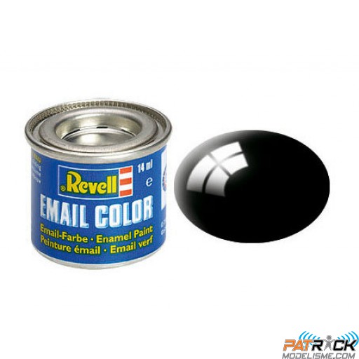 Pot de peinture Email Revell Noir brillant RAL 9005 14ml 32107