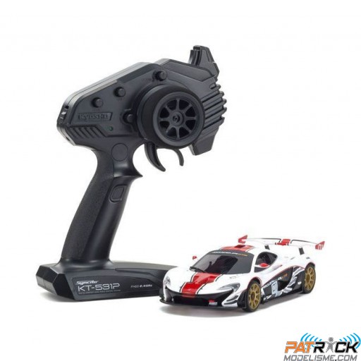 Kyosho Mini-Z RWD McLaren P1 GTR Blanc/Rouge (W-MM/KT531P) SUR-COMMANDE