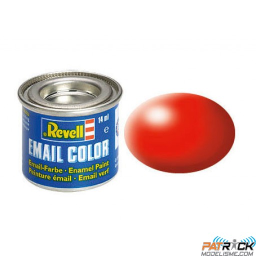 Pot de peinture Email Revell Rouge fluo satiné RAL 3024 14ml 32332