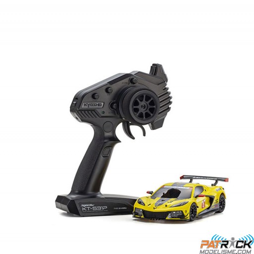 Kyosho Mini-Z RWD Chevrolet Corvette C8-R Jaune (W-MM/KT531P) SUR-COMMANDE